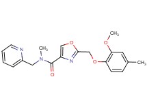 2-[(2-methoxy-4-methylphenoxy)methyl]-N-methyl-N-(2-pyridinylmethyl)-1,3-oxazole-4-carboxamide