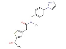 2-(5-acetyl-3-thienyl)-N-methyl-N-[4-(1H-pyrazol-1-yl)benzyl]acetamide