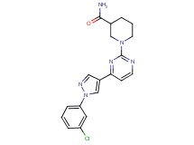 1-{4-[1-(3-chlorophenyl)-1H-pyrazol-4-yl]-2-pyrimidinyl}-3-piperidinecarboxamide trifluoroacetate