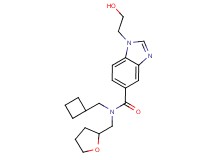 N-(cyclobutylmethyl)-1-(2-hydroxyethyl)-N-(tetrahydrofuran-2-ylmethyl)-1H-benzimidazole-5-carboxamide