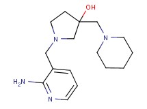 1-[(2-aminopyridin-3-yl)methyl]-3-(piperidin-1-ylmethyl)pyrrolidin-3-ol
