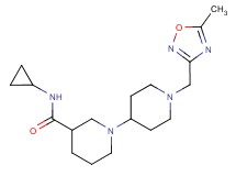 N-cyclopropyl-1'-[(5-methyl-1,2,4-oxadiazol-3-yl)methyl]-1,4'-bipiperidine-3-carboxamide