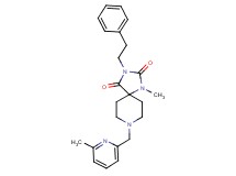 1-methyl-8-[(6-methyl-2-pyridinyl)methyl]-3-(2-phenylethyl)-1,3,8-triazaspiro[4.5]decane-2,4-dione