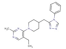 5-ethyl-2-methyl-4-{4-[(4-phenyl-4H-1,2,4-triazol-3-yl)methyl]piperidin-1-yl}pyrimidine