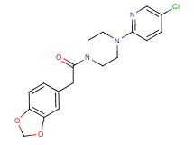1-(1,3-benzodioxol-5-ylacetyl)-4-(5-chloro-2-pyridinyl)piperazine