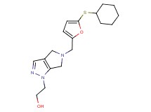 2-[5-{[5-(cyclohexylthio)-2-furyl]methyl}-5,6-dihydropyrrolo[3,4-c]pyrazol-1(4H)-yl]ethanol