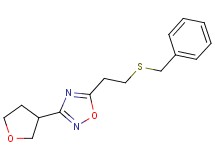 5-[2-(benzylthio)ethyl]-3-(tetrahydrofuran-3-yl)-1,2,4-oxadiazole