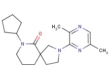 7-cyclopentyl-2-(3,6-dimethylpyrazin-2-yl)-2,7-diazaspiro[4.5]decan-6-one