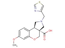 (3aR*,9bR*)-7-methoxy-2-(1,3-thiazol-4-ylmethyl)-1,2,3,9b-tetrahydrochromeno[3,4-c]pyrrole-3a(4H)-carboxylic acid