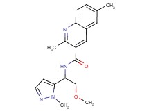 N-[2-methoxy-1-(1-methyl-1H-pyrazol-5-yl)ethyl]-2,6-dimethylquinoline-3-carboxamide