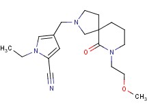 1-ethyl-4-{[7-(2-methoxyethyl)-6-oxo-2,7-diazaspiro[4.5]dec-2-yl]methyl}-1H-pyrrole-2-carbonitrile