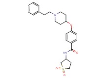 N-(1,1-dioxidotetrahydro-3-thienyl)-4-{[1-(2-phenylethyl)-4-piperidinyl]oxy}benzamide