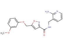 N-[(2-aminopyridin-3-yl)methyl]-5-[(3-methoxyphenoxy)methyl]isoxazole-3-carboxamide