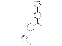 1-[(2-methyl-1,3-thiazol-4-yl)methyl]-4-[4-(1H-pyrazol-3-yl)benzoyl]piperazine