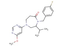 4-(4-fluorobenzyl)-3-isopropyl-1-(6-methoxypyrimidin-4-yl)-1,4-diazepan-5-one