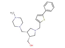 {(3R*,4R*)-4-[(4-methylpiperazin-1-yl)methyl]-1-[(5-phenyl-2-thienyl)methyl]pyrrolidin-3-yl}methanol