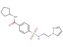 N-cyclopentyl-4-({[2-(1H-pyrazol-1-yl)ethyl]amino}sulfonyl)benzamide