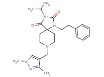 8-[(1,3-dimethyl-1H-pyrazol-4-yl)methyl]-3-isopropyl-1-(2-phenylethyl)-1,3,8-triazaspiro[4.5]decane-2,4-dione