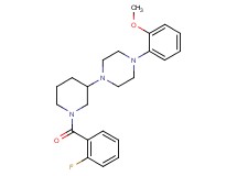 1-[1-(2-fluorobenzoyl)-3-piperidinyl]-4-(2-methoxyphenyl)piperazine