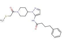 N-(1-{1-[(methylthio)acetyl]-4-piperidinyl}-1H-pyrazol-5-yl)-4-phenylbutanamide