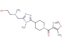 2-{methyl[(4-methyl-5-{1-[(5-methyl-1,3-oxazol-4-yl)carbonyl]piperidin-4-yl}-4H-1,2,4-triazol-3-yl)methyl]amino}ethanol