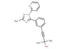 2-methyl-4-[3-(3-methyl-1-pyridin-2-yl-1H-1,2,4-triazol-5-yl)phenyl]but-3-yn-2-ol