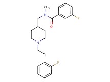 3-fluoro-N-({1-[2-(2-fluorophenyl)ethyl]-4-piperidinyl}methyl)-N-methylbenzamide