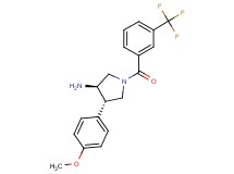 (3R*,4S*)-4-(4-methoxyphenyl)-1-[3-(trifluoromethyl)benzoyl]pyrrolidin-3-amine