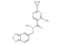 N-(2,1,3-benzoxadiazol-5-ylmethyl)-2-cyclopropyl-N,4-dimethylpyrimidine-5-carboxamide