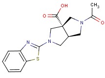 (3aS*,6aS*)-2-acetyl-5-(1,3-benzothiazol-2-yl)hexahydropyrrolo[3,4-c]pyrrole-3a(1H)-carboxylic acid