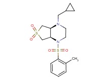 (4aR*,7aS*)-1-(cyclopropylmethyl)-4-[(2-methylphenyl)sulfonyl]octahydrothieno[3,4-b]pyrazine 6,6-dioxide
