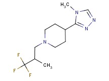 4-(4-methyl-4H-1,2,4-triazol-3-yl)-1-(3,3,3-trifluoro-2-methylpropyl)piperidine