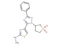 4-[1-(1,1-dioxidotetrahydro-3-thienyl)-3-phenyl-1H-1,2,4-triazol-5-yl]-N-methyl-1,3-thiazol-2-amine