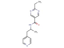 2-ethyl-N-(1-methyl-2-pyridin-4-ylethyl)pyrimidine-5-carboxamide