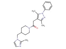 1-[(3,5-dimethyl-1-phenyl-1H-pyrazol-4-yl)acetyl]-4-[(2-methyl-1H-imidazol-1-yl)methyl]piperidine