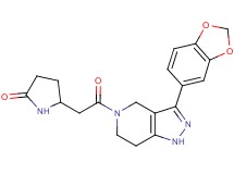 5-{2-[3-(1,3-benzodioxol-5-yl)-1,4,6,7-tetrahydro-5H-pyrazolo[4,3-c]pyridin-5-yl]-2-oxoethyl}pyrrolidin-2-one