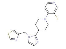 3-fluoro-4-{4-[1-(1,3-thiazol-4-ylmethyl)-1H-imidazol-2-yl]-1-piperidinyl}pyridine