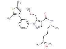1-[4-(2,5-dimethyl-3-thienyl)-2-pyrimidinyl]-N-(5-hydroxy-1,5-dimethylhexyl)-5-(methoxymethyl)-1H-pyrazole-4-carboxamide