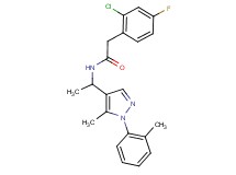 2-(2-chloro-4-fluorophenyl)-N-{1-[5-methyl-1-(2-methylphenyl)-1H-pyrazol-4-yl]ethyl}acetamide