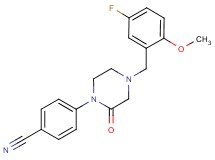 4-[4-(5-fluoro-2-methoxybenzyl)-2-oxo-1-piperazinyl]benzonitrile