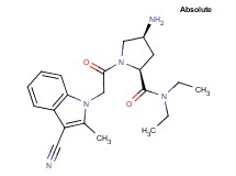 (4S)-4-amino-1-[(3-cyano-2-methyl-1H-indol-1-yl)acetyl]-N,N-diethyl-L-prolinamide