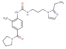 N-[3-(2-ethyl-1H-imidazol-1-yl)propyl]-N'-[2-methyl-4-(pyrrolidin-1-ylcarbonyl)phenyl]urea