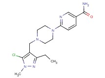 6-{4-[(5-chloro-3-ethyl-1-methyl-1H-pyrazol-4-yl)methyl]piperazin-1-yl}nicotinamide