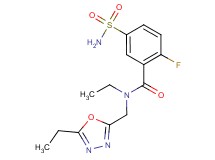 5-(aminosulfonyl)-N-ethyl-N-[(5-ethyl-1,3,4-oxadiazol-2-yl)methyl]-2-fluorobenzamide