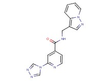 N-(pyrazolo[1,5-a]pyridin-3-ylmethyl)-2-(4H-1,2,4-triazol-4-yl)isonicotinamide