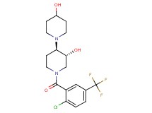 (3'R*,4'R*)-1'-[2-chloro-5-(trifluoromethyl)benzoyl]-1,4'-bipiperidine-3',4-diol
