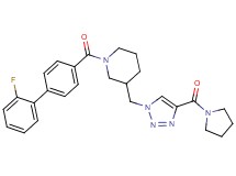 1-[(2'-fluoro-4-biphenylyl)carbonyl]-3-{[4-(1-pyrrolidinylcarbonyl)-1H-1,2,3-triazol-1-yl]methyl}piperidine