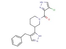 3-(4-benzyl-1H-pyrazol-5-yl)-1-[(4-chloro-1H-pyrazol-3-yl)carbonyl]piperidine