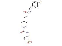 N-(1,1-dioxidotetrahydro-3-thienyl)-4-{3-[(4-fluorobenzyl)amino]-3-oxopropyl}-1-piperidinecarboxamide