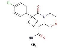2-(4-{[1-(4-chlorophenyl)cyclobutyl]carbonyl}-3-morpholinyl)-N-methylacetamide